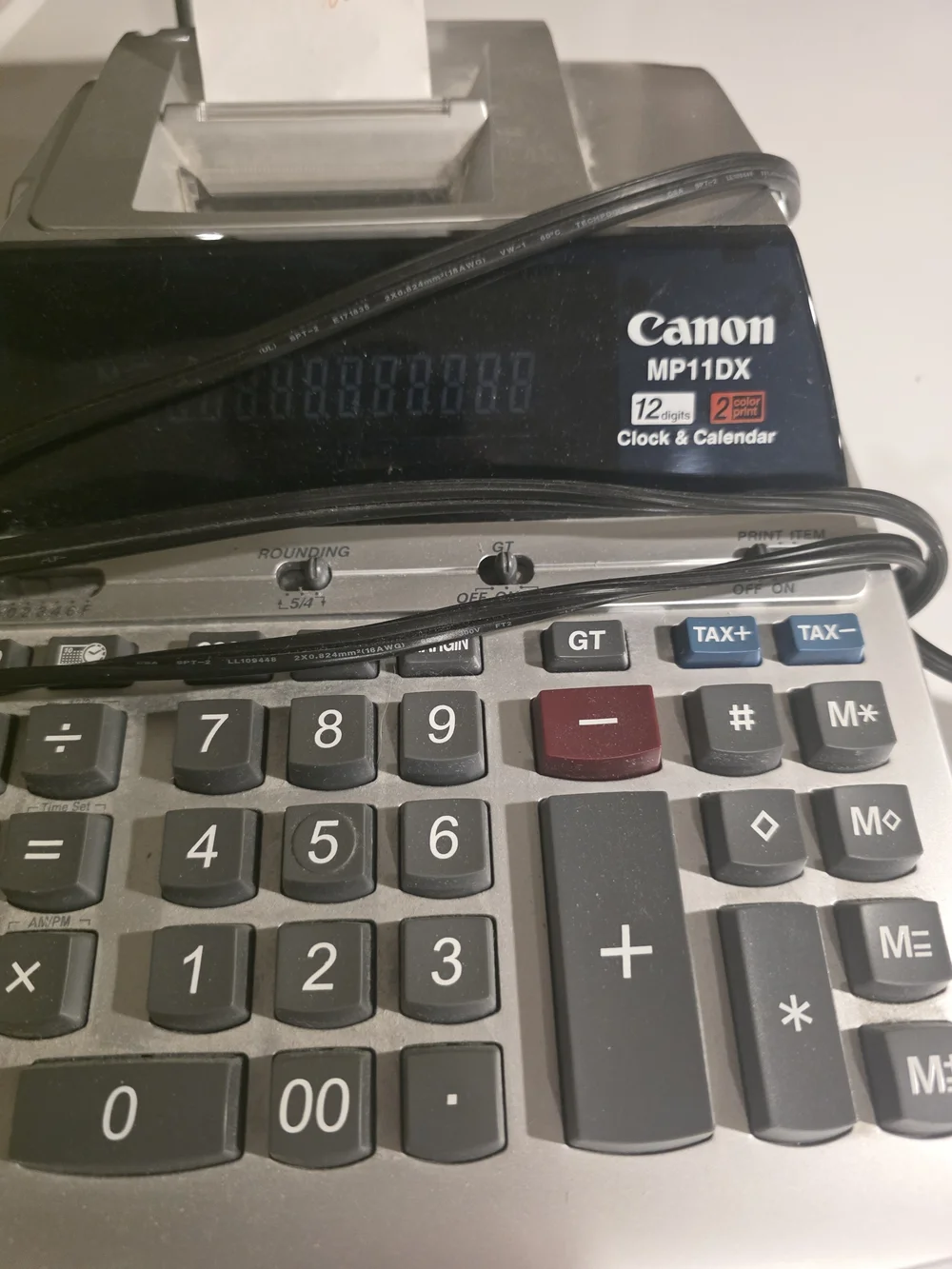 Canon MP11DX Desktop Printing Calculator in Silver and Black